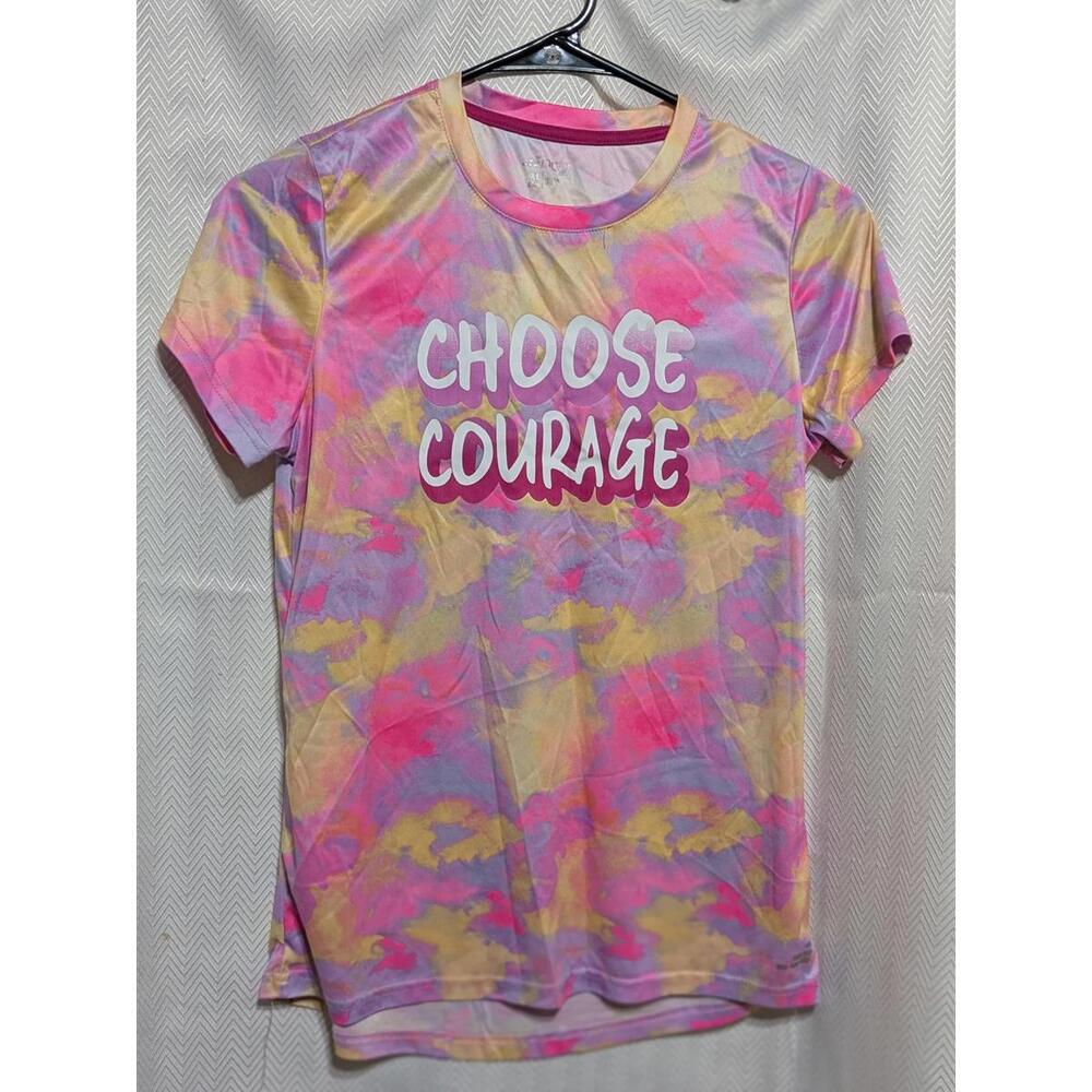 bcg girls Choose Courage Tie-Dye Short Sleeve T-Shirt XL